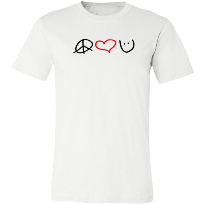 Peace Love Happiness Paul Marvin Adult Unisex Jersey Short-Sleeve T-Shirt