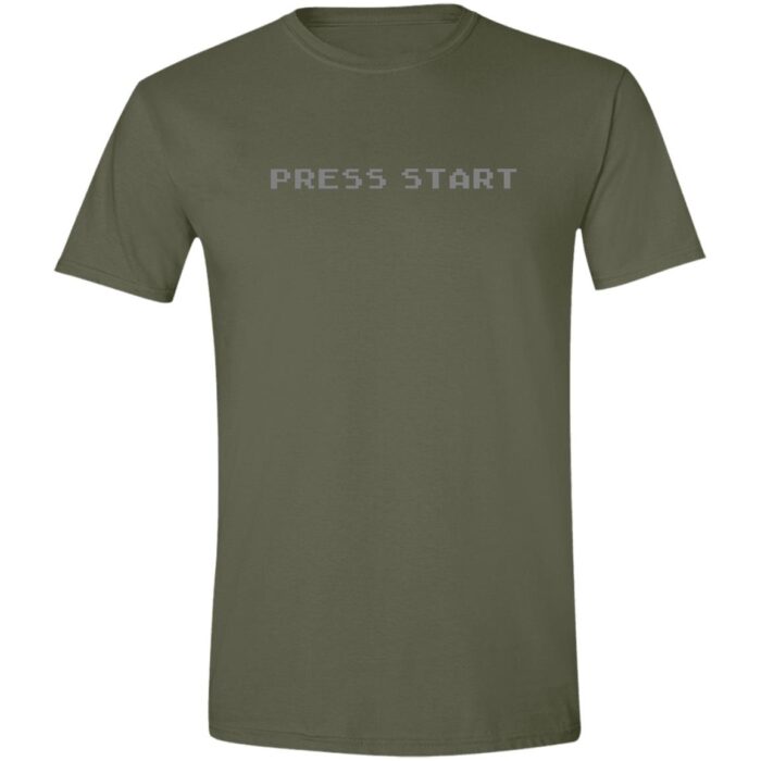 8-bit Press Start Softstyle T-Shirt - Image 3