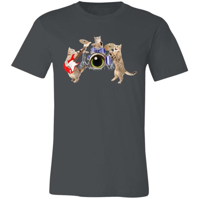 Cat Rock Band Unisex Jersey Short-Sleeve T-Shirt - Image 3