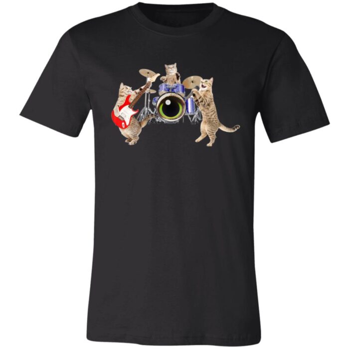 Cat Rock Band Unisex Jersey Short-Sleeve T-Shirt - Image 4