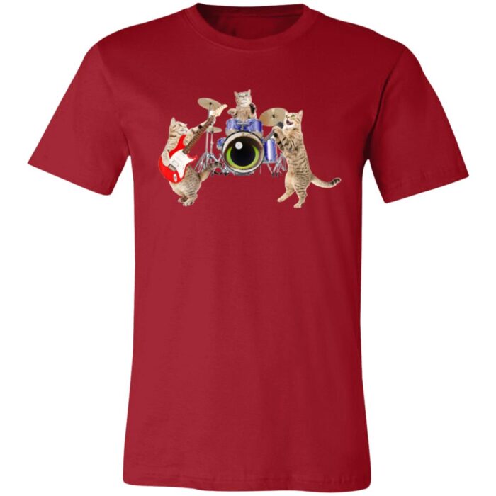 Cat Rock Band Unisex Jersey Short-Sleeve T-Shirt - Image 5