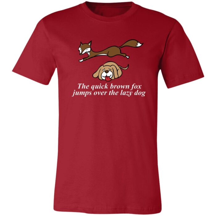 Quick Brown Fox Lazy Dog Jersey Short-Sleeve T-Shirt - Image 4