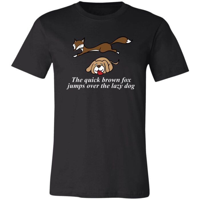 Quick Brown Fox Lazy Dog Jersey Short-Sleeve T-Shirt - Image 6