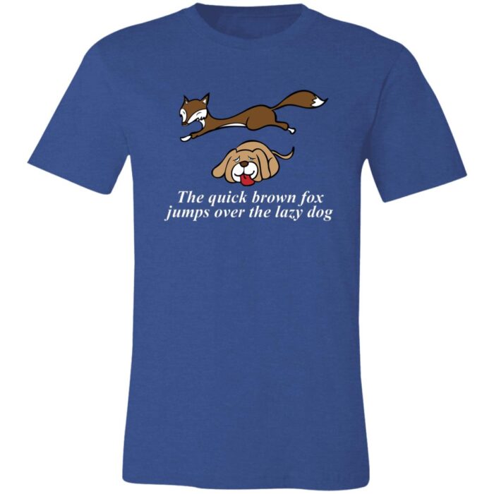 Quick Brown Fox Lazy Dog Jersey Short-Sleeve T-Shirt - Image 5